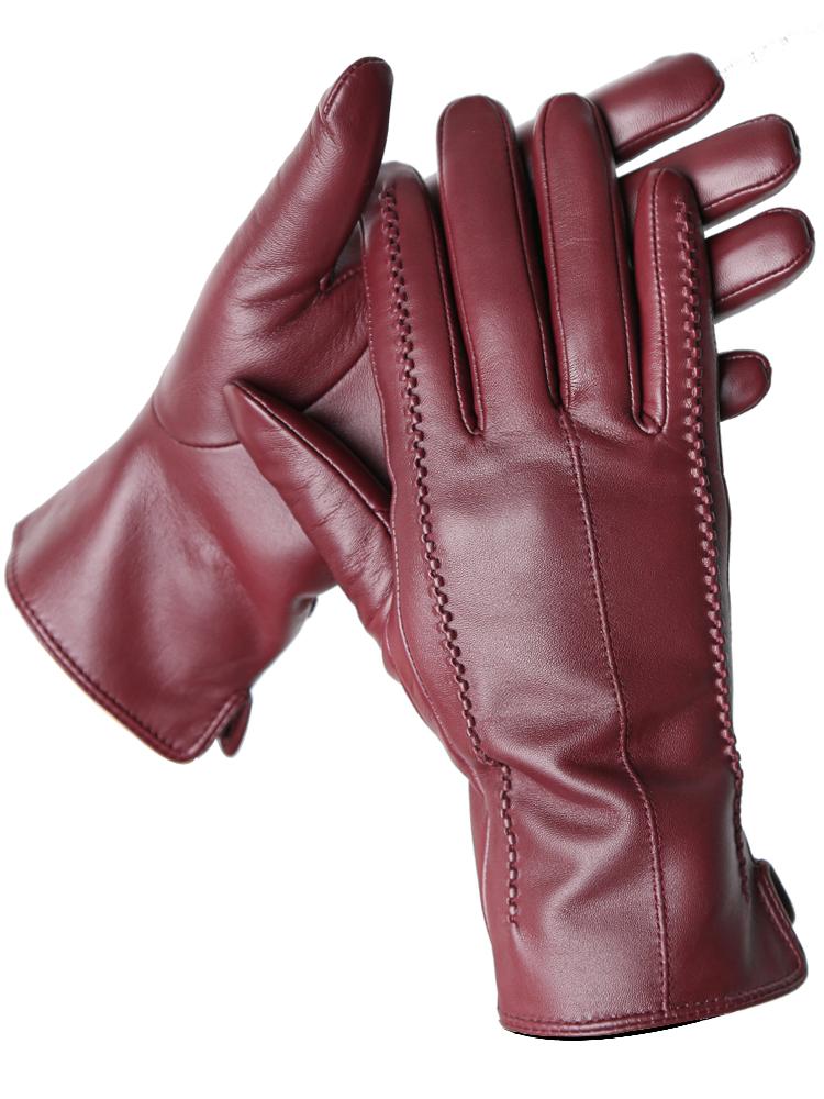 Damen Lammfellhandschuhe Winter Warm Plus Samt Kurz Dünn Touchscreen Autofahren Farbe Damen Kunstlederhandschuhe