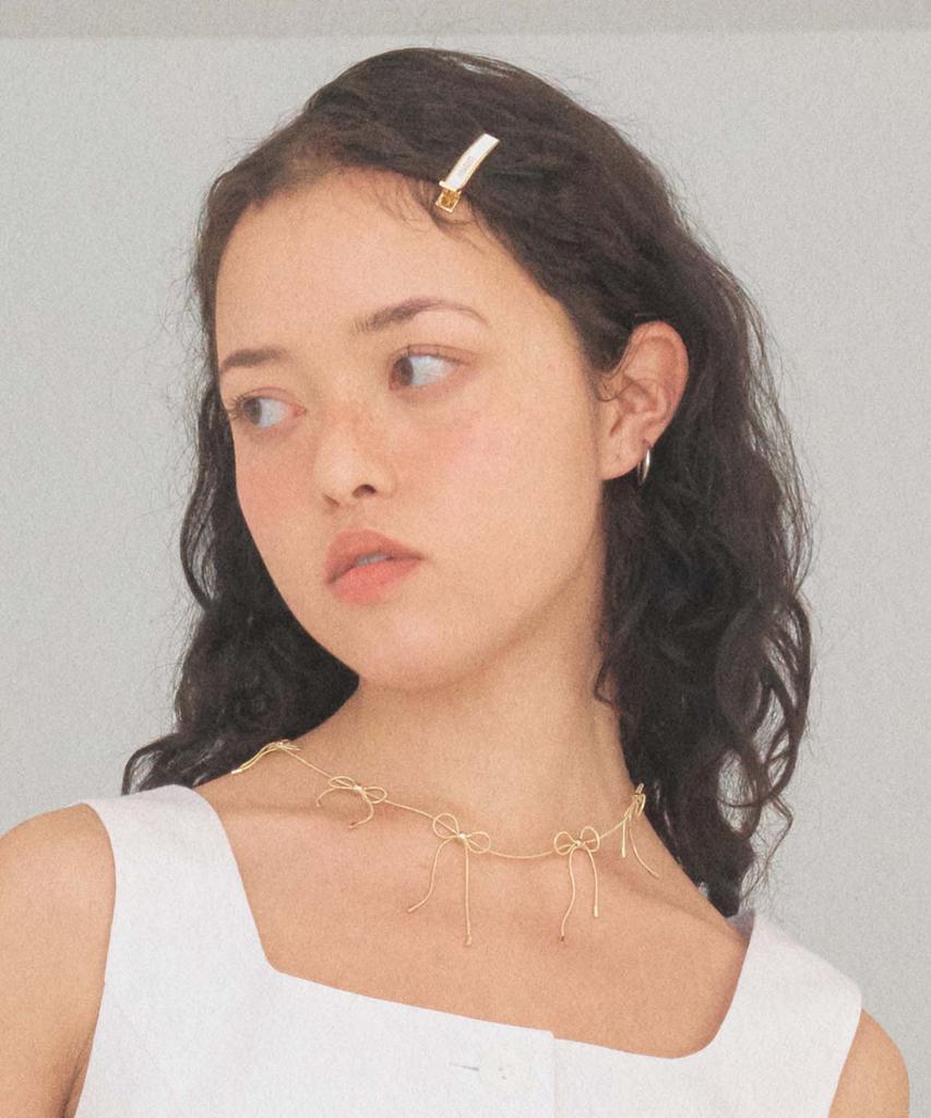 Lotsyou Ribbons Bon Chain Necklace Gold