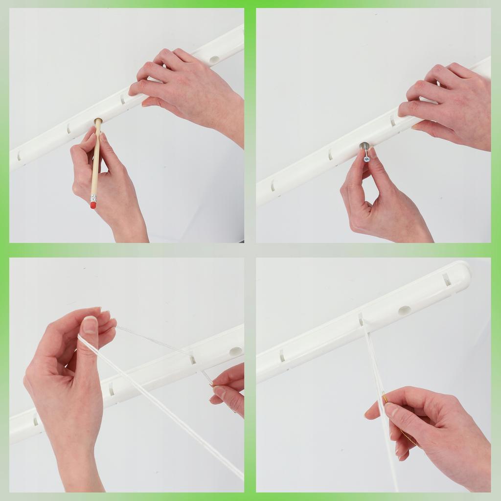 KADAX Wäscheständer Deckenmontage Badezimmer 6 Stangen Robust Stabil