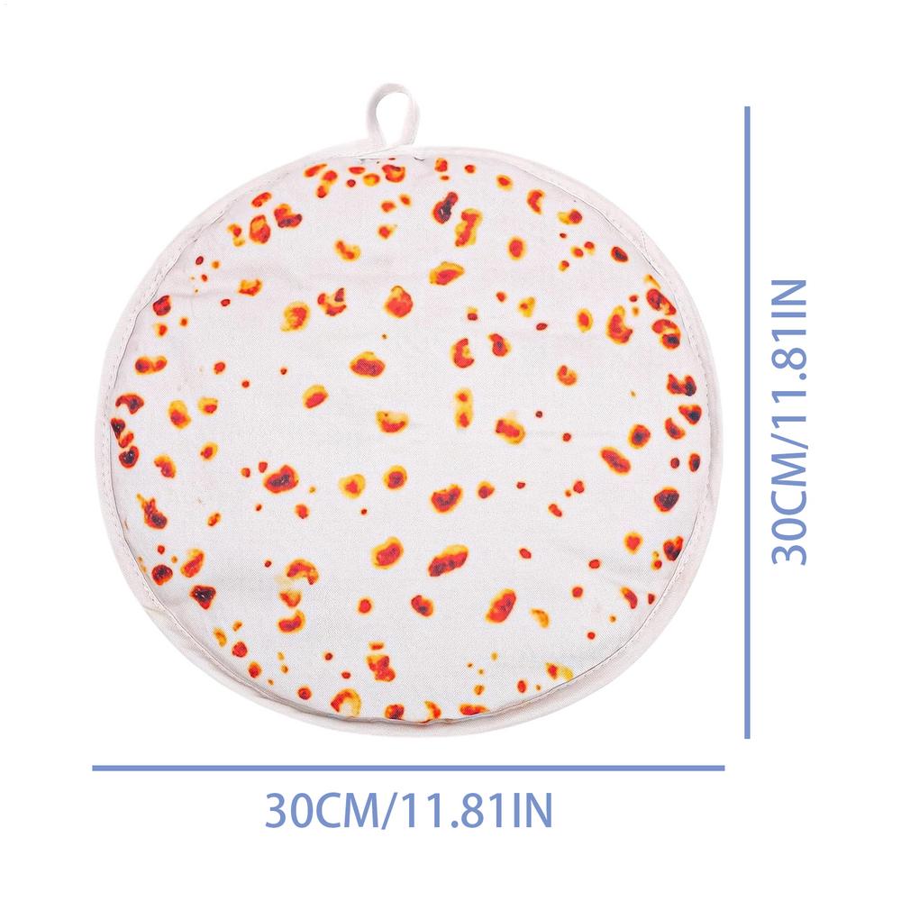 Microwave Tortilla Warmer 12Inch Insulated Cloth Tortilla Bag Naan Taco Food Warmer Pouch for Corn Taco Pizza Roll Home Party