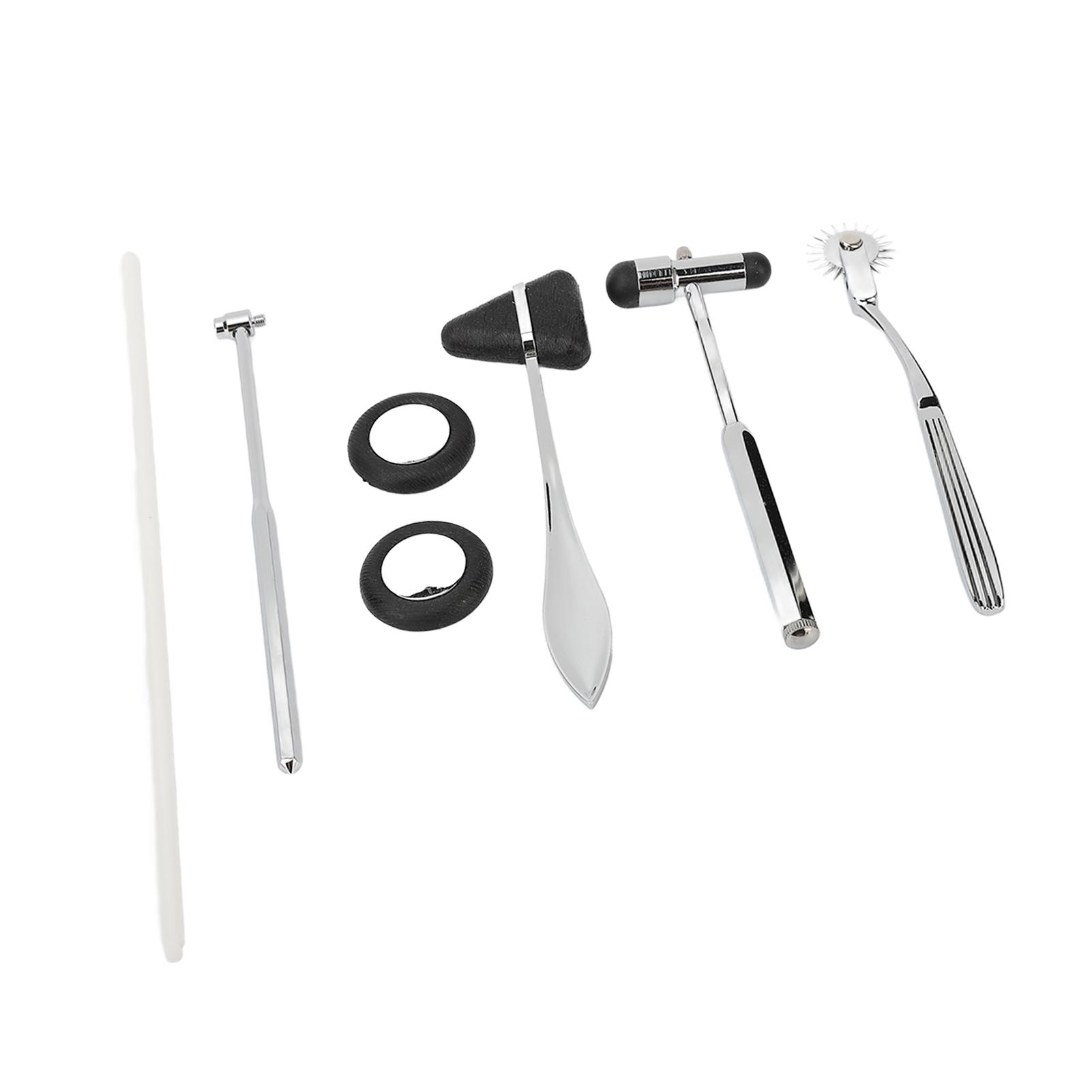 

5pcs Neurological Hammer Medical Instrument Set with Pinwheel Zinc Alloy Diagnostic Percussion
