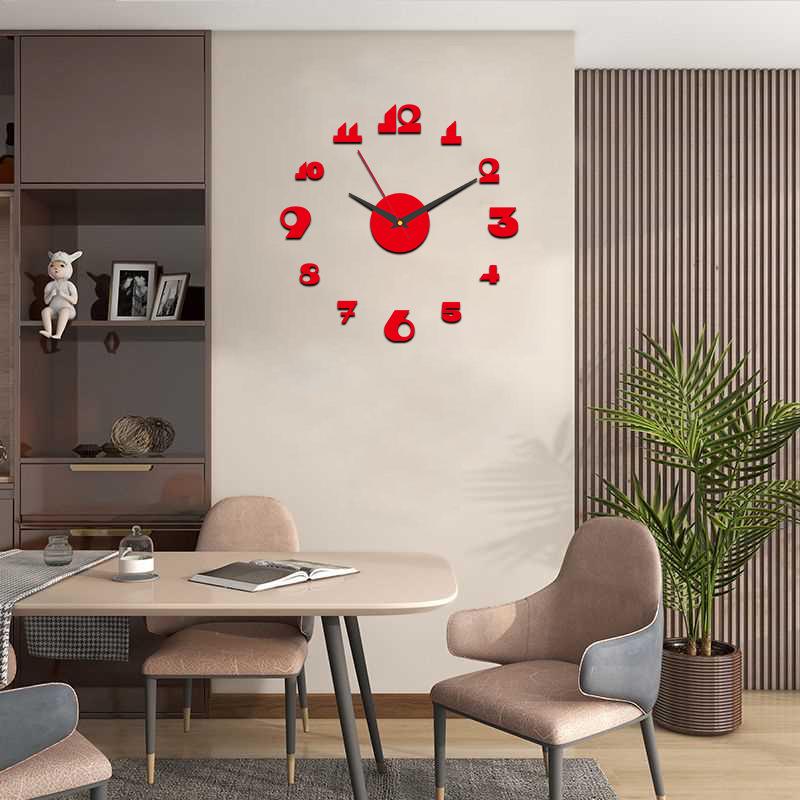 Modern Luminous DIY Wall Clock - High-End, Simple, Punch-Free Decoration for Living Room