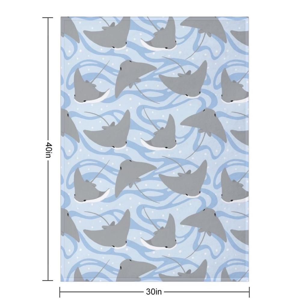 Stingrays - Cownose Ray - Sticker Pack Throw Blanket Cute Plaid Beach Decorative Throw Winter Beds Blankets