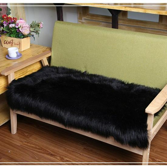 Europäischer Stil Winter Plüsch Langhaar Kunstwolle Sofa und Stuhl Kissen - Individuelle Größen erhältlich