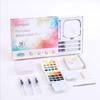 Blue Fruit Watercolor Paint Set for Kids - Solid Colors, Coloring Book, Cartoon Album, and Paintbrush Tool Set