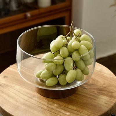 Fruit Bowl Glass Container with Stand for Snacks And Desserts
