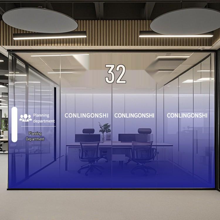 UV Translucent Gradient Frosted Sticker for Company Doors, Windows, and Glass Partitions - Anti-Peep Film.