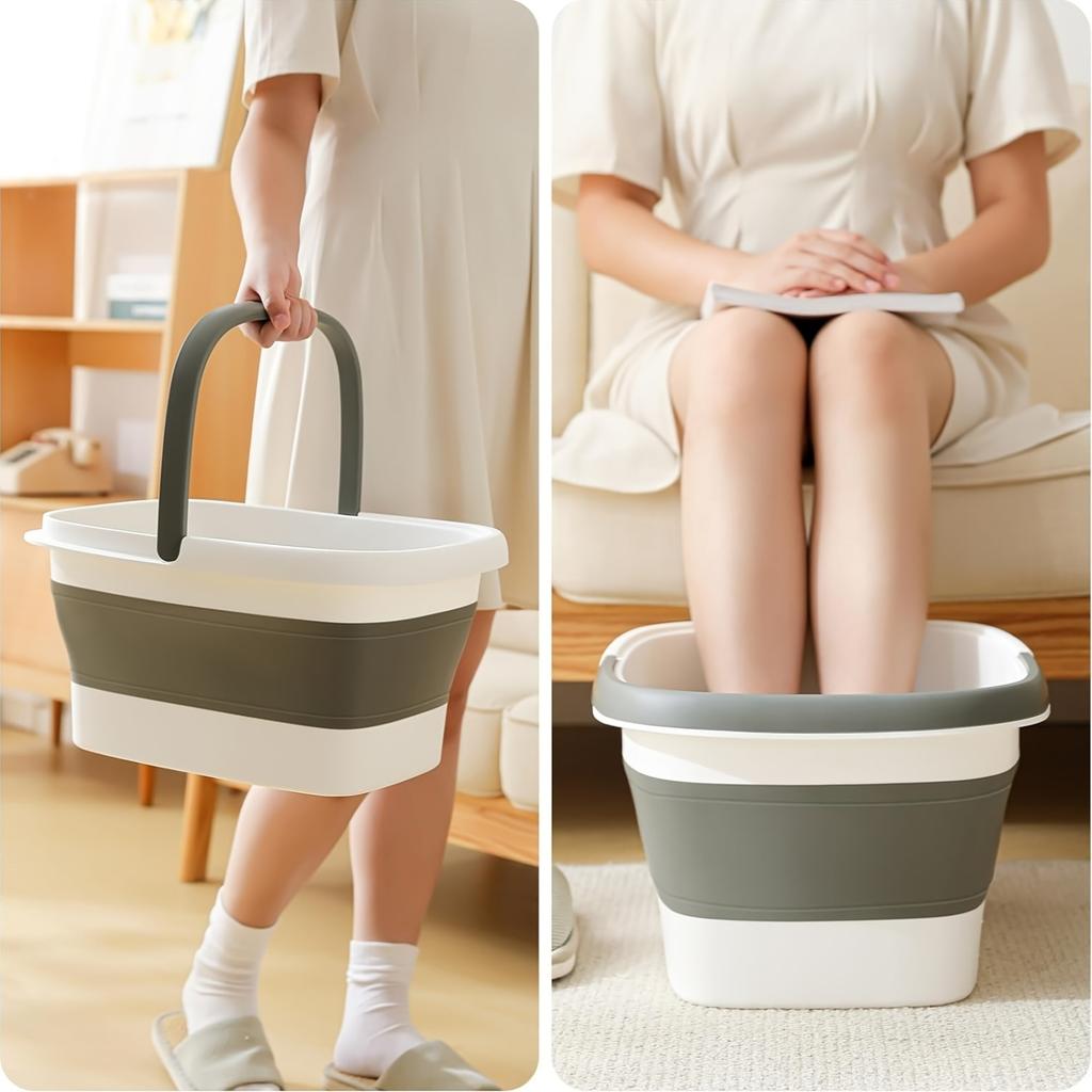Foot Bath Bucket Portable Folding Household Massage Deep Bucket Over The Knee Foot Bath Tub Over The Calf To Increase The Plastic Foot Bath Bucket.