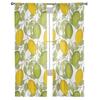 Fruit Lemon Flower Tulle Curtains For Living Room Sheer Curtain For Bedroom Kitchen Blinds Voile Curtains