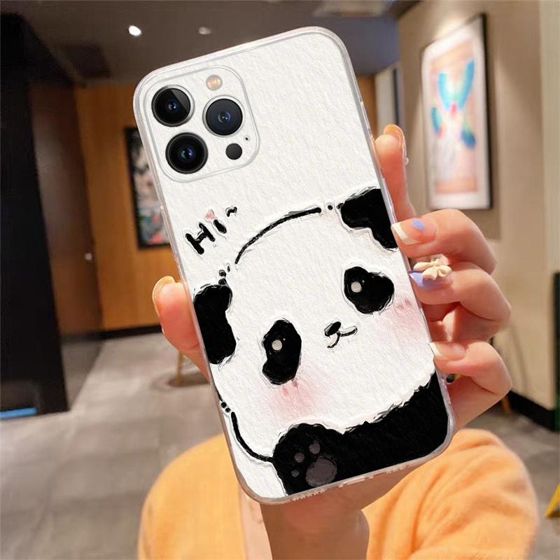 Cute cartoon panda Phone Case For iphone 17ProMax 17 Pro Air 16 15 14 13 Pro Max 16 15 14 13 Pro 15Plus