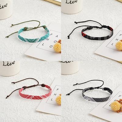 1pcs Woven Bracelet Handmade Craftsmanship Bohemian Style Ethnic Bracelet Fashionable Wristband For Women Trendy Popular Gifts