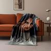 Pop Art Style Woman Portrait for All Seasons Blanket Lunch Break Throw Gift