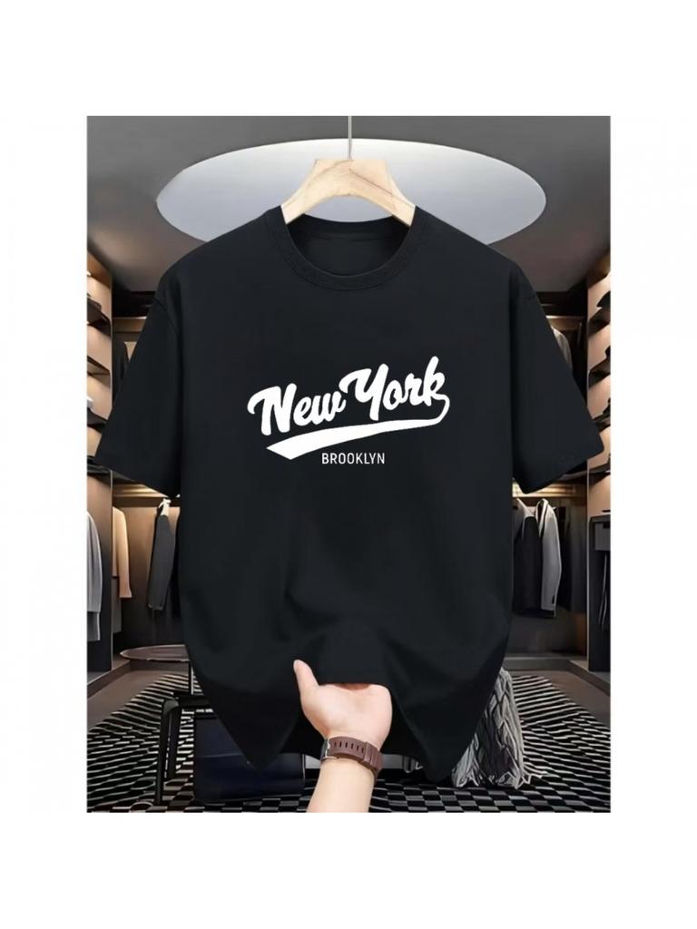 Men'S Stylish Print T-Shirt Made of 100%, Featuring a Fitted Design for Comfortable Wear