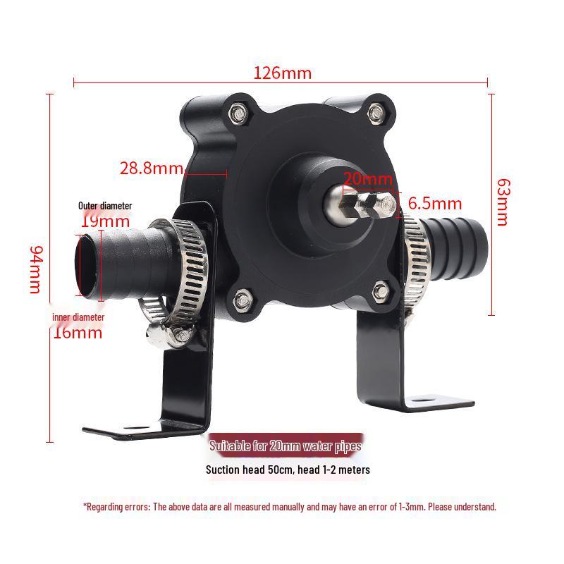 Portable Self-Priming DC Water Pump for Hand Drills