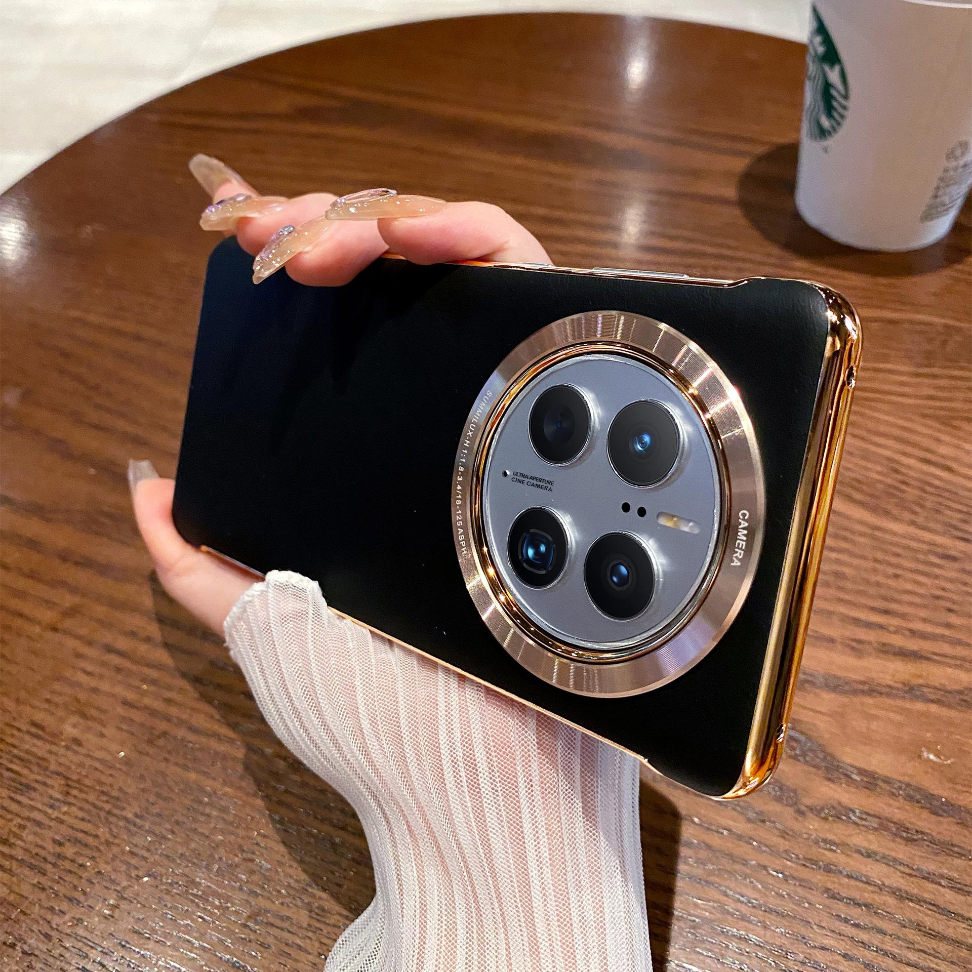 

Кожаный текстурированный безрамочный чехол для телефона Huawei Mate50pro, Ультратонкий высококлассный Mt40 Противоударный M30 Мужской защитный чехол Huawei Mate 60