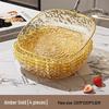 ZISIZ Gehämmert Bernstein Gold 23CM Obst- & Snackteller (4er-Set)