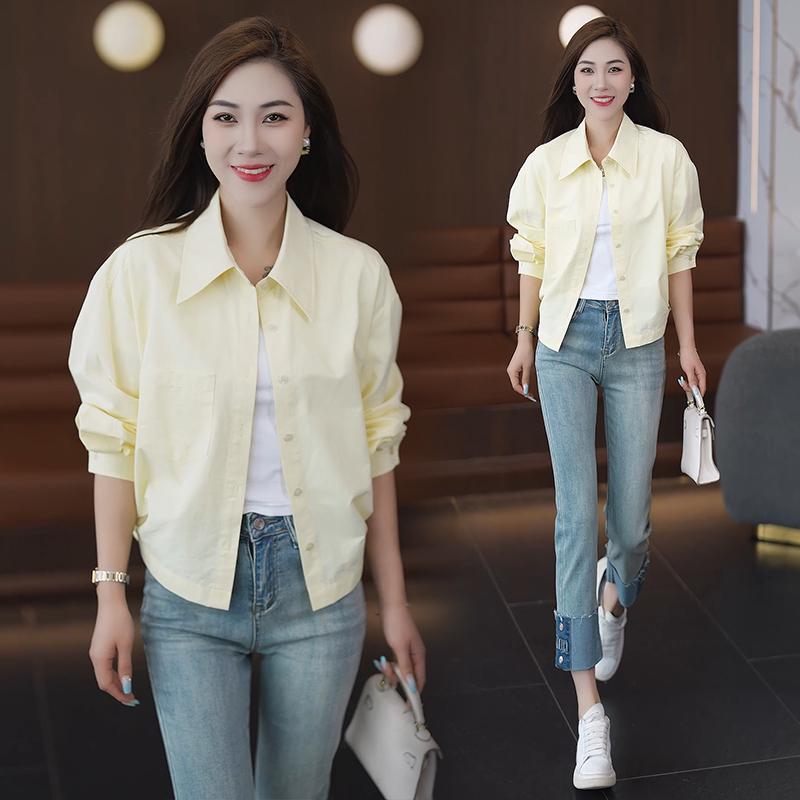 

2026 Spring Women s Fashionable Slimming Short Jacket - Stylish, Versatile & Petite Friendly L (Weight 110-125 Jin) жовтий