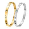 Gold Titanium Stainless Steel Bracelet: Niche Design, Light Luxury, Waterproof & Colorfast for Summer