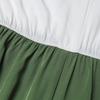 ZANZEA Women Elegant V-Neck Lantern Short Sleeve Waisted A-Line Dresses
