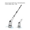 Cordless Electric Spin Scrubber 360 Degrees 3 Speeds Power Cleaning Brush Scrubber with 8 Replaceable Brush Heads and