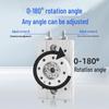 MSQB Series Rotary Actuator: 0-180° Adjustable Angle with Multiple Mounting Holes and Buffering