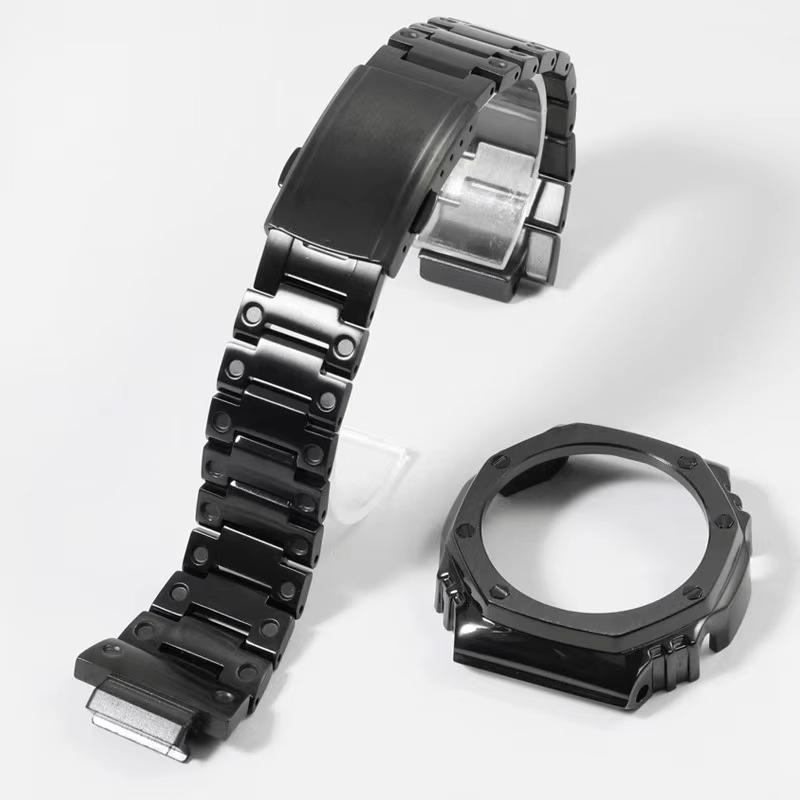 GA2100 Mod-Kit Edelstahlgehäuse Armband Für Casio G-SHOCK GA-2100/2110 GAB2100 Retro Relief Metallgehäuse Armband Zubehör