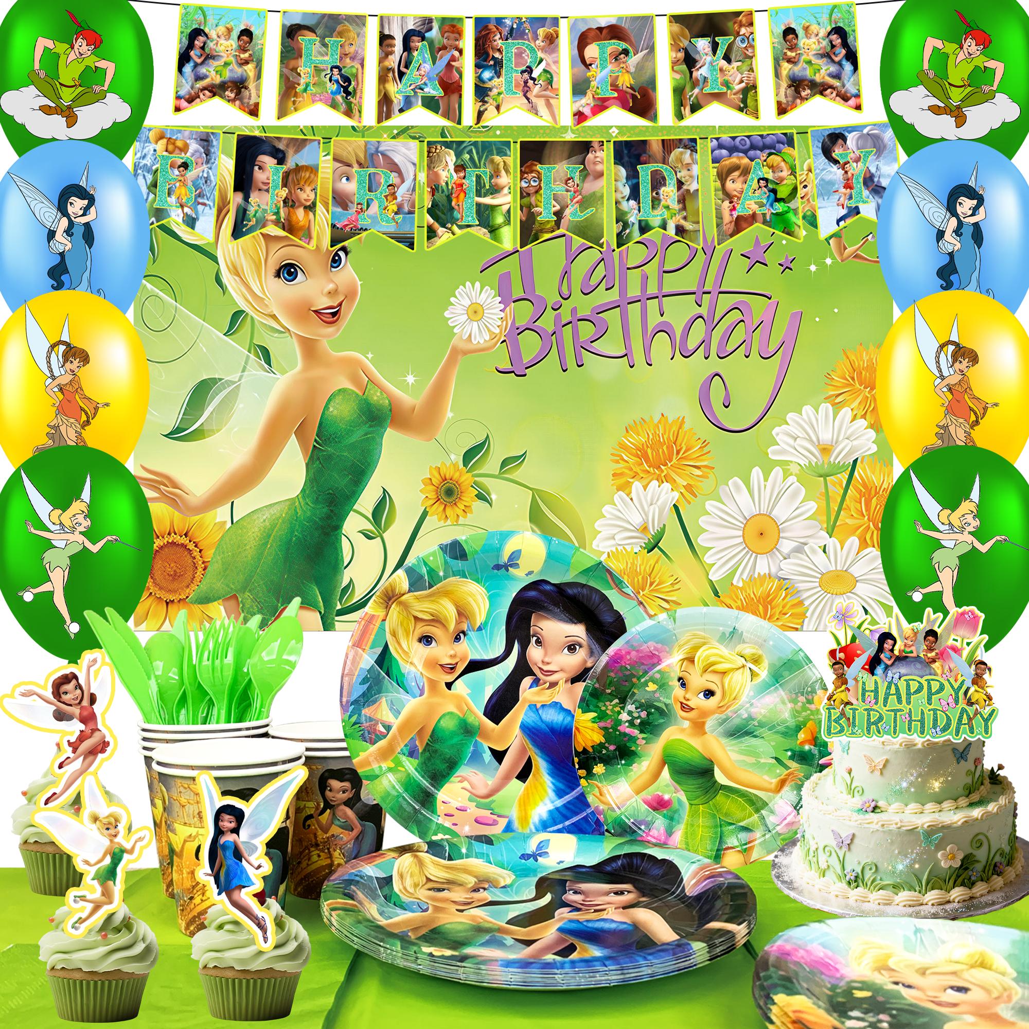 Cartoon Birthday Decors, Cartoon Party Decors & Cartoon Party Tableware - Cartoon Theme Birthday Backdrop Banner Balloon Plate Tablecloth зелёный