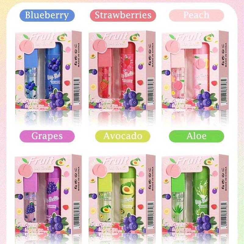 2Pcs/set Day Night Set Moisturizing Lip Balm Lip Gloss Hydrating Moisturizing Anti-Dry Anti Crack Lip Skin Care