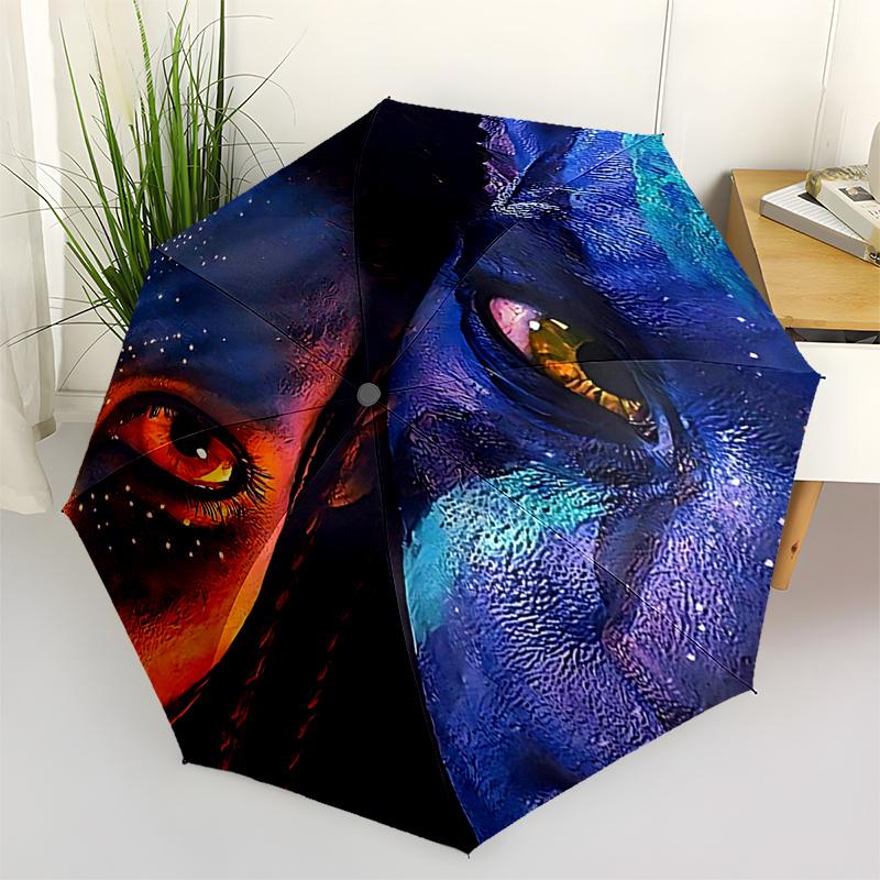 Avatar Inspired Umbrella:Automatic Opening&Closing,Foldable Design,8 Bone Frame Perfect for Fans,Travelers,and Everyday Use!0171b
