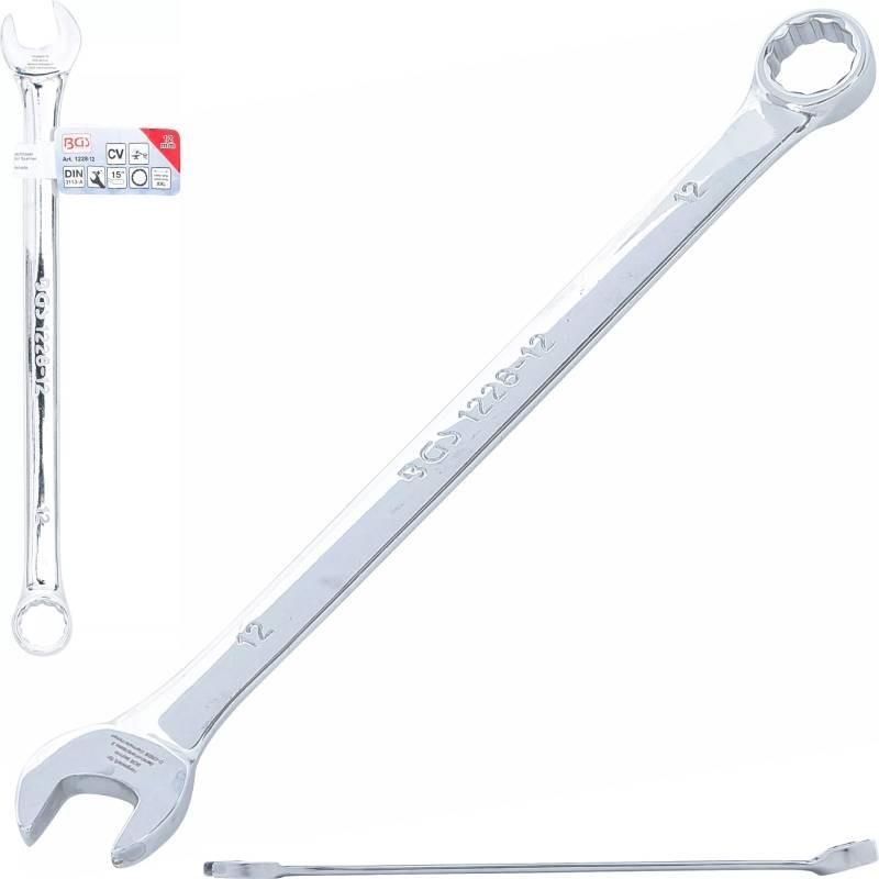 Long Open-end Wrench 13mm 12-point Cr-V BGS-Germany