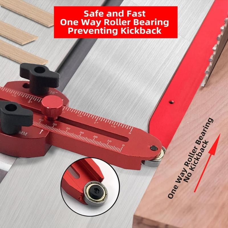 Thin Rips Jig Extended Thin Rips Jig Table Sawing Guide for Precise Narrow Strips Cut for Table Sawing, Routers Band Saw