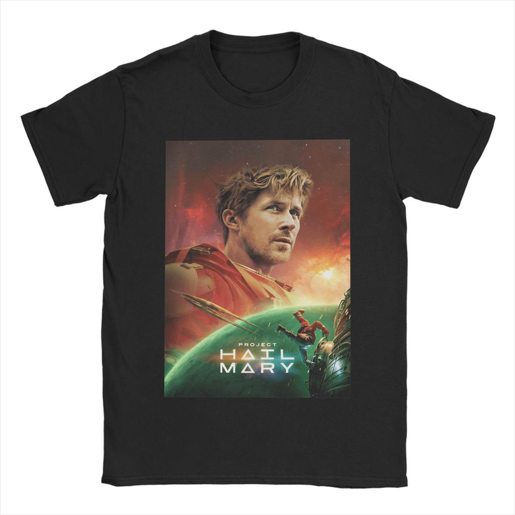 Project Hail Mary Vintage TShirt Unisex Y2K Retro Cotton T Shirts Beach O Neck Hippie Tee Shirt Pattern Plus Size Tops