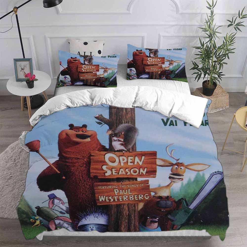 New Open Season Bedding Sets EU Singel US Twin Comforter Quilt Bed Cover Duvet Cover Pillow Case 2-3 Pieces Sets Kids Adult Size