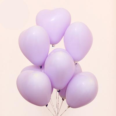 100 Pcs Birthday Party Balloons Solid Color Heart Shape Flexible High Elasticity Emulsion Create Atmosphere Bridal Shower Multi Colors Party