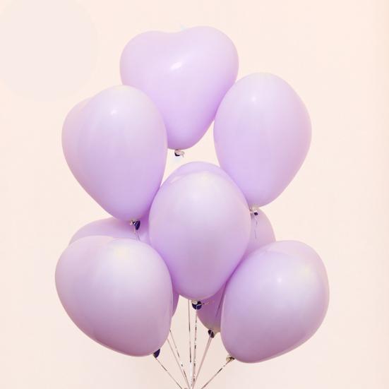 100 Pcs Birthday Party Balloons Solid Color Heart Shape Flexible High Elasticity Emulsion Create Atmosphere Bridal Shower Multi Colors Party Decor
