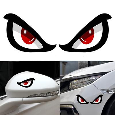 Adesivo de olho de tubarão de simulação estereoscópica 3D para carro, espelho retrovisor de carro, adesivo refletivo para motocicleta