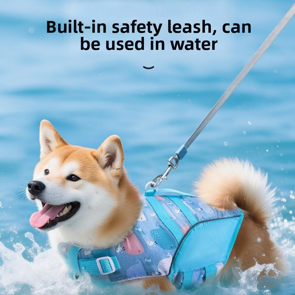 Secure Fit Dog Life Jacket Adjustable High Flotation Life Vest Dog Swim Suit Small Medium Dogs