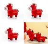 Cute Cartoon Red Pony Plush Toy With Embroidery Design For Holiday Decorations