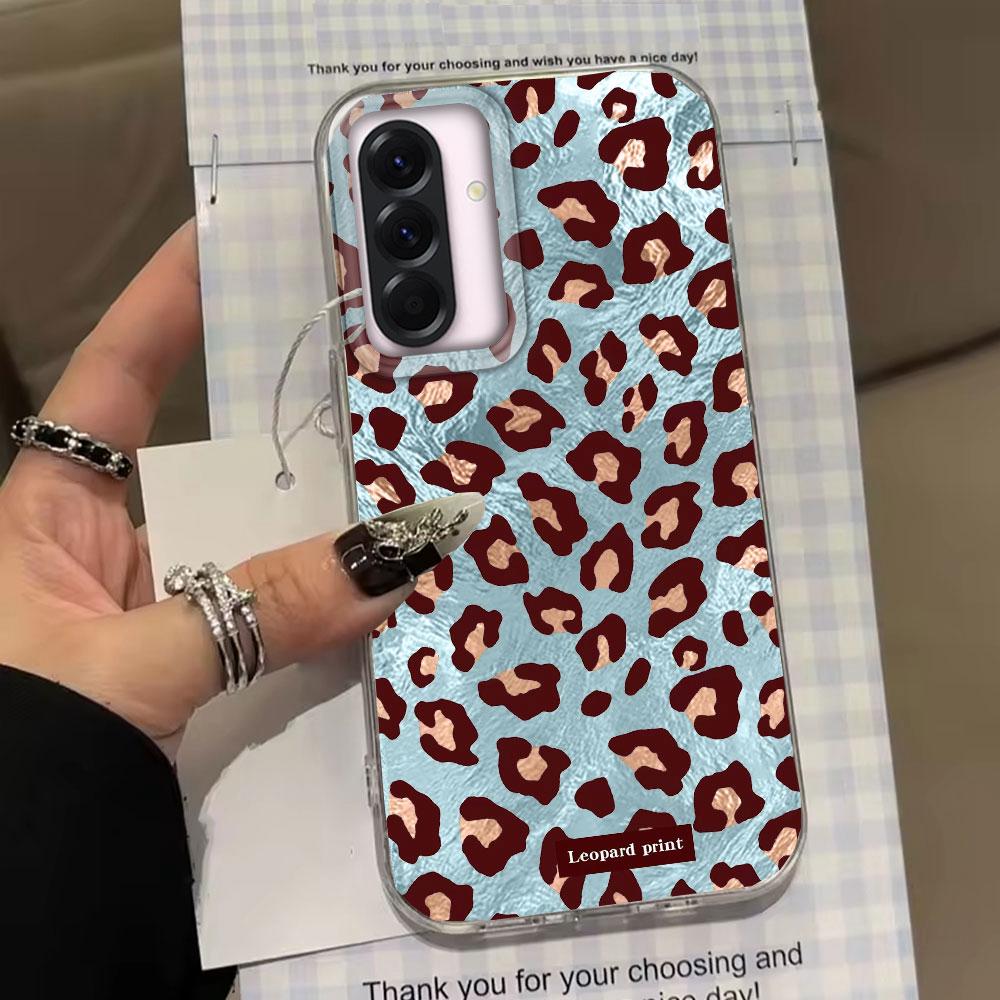 Vintage Růžový Leopardí Vzor Kryt na Telefon pro Samsung Galaxy A55 A07 A17 A56 A36 A26 A16 A53 A06 A14 A24 A34 A54 A15 A12 A22