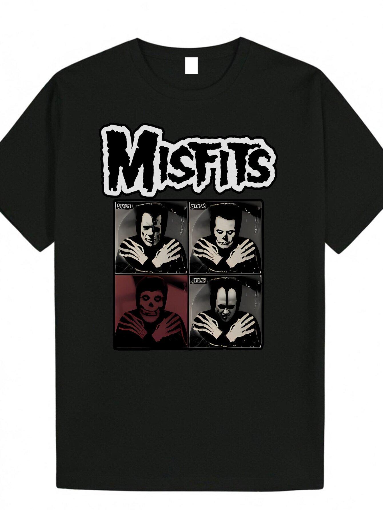 

Футболка с принтом в стиле хардкор-панк для мужчин, модная повседневная футболка с коротким рукавом, свободная и удобная, на каждый день S