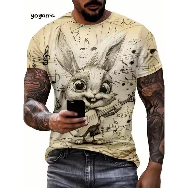 Men's Crocodile Graphic Print 3D T-shirt Short Sleeve Crew Neck Tee Men's Clothing For Summer Outdoor Sportswear Casual T shirts