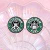 Eyecatching Round Green Metal Brooch With Cute Cartoon Animal Design For Stylish Individuality