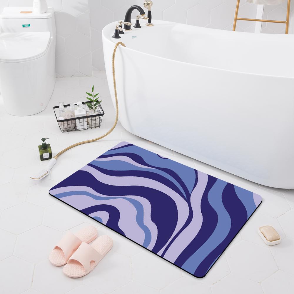 Tapete absorvente antiderrapante, capacho para porta de banheiro, piso de vaso sanitário, chuveiro, banheira, tapete de cozinha moderno