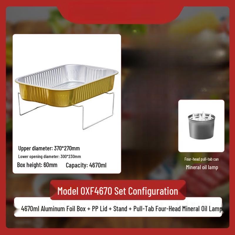 MDNG Disposable Aluminum Foil Meal Box (Pack of 5)