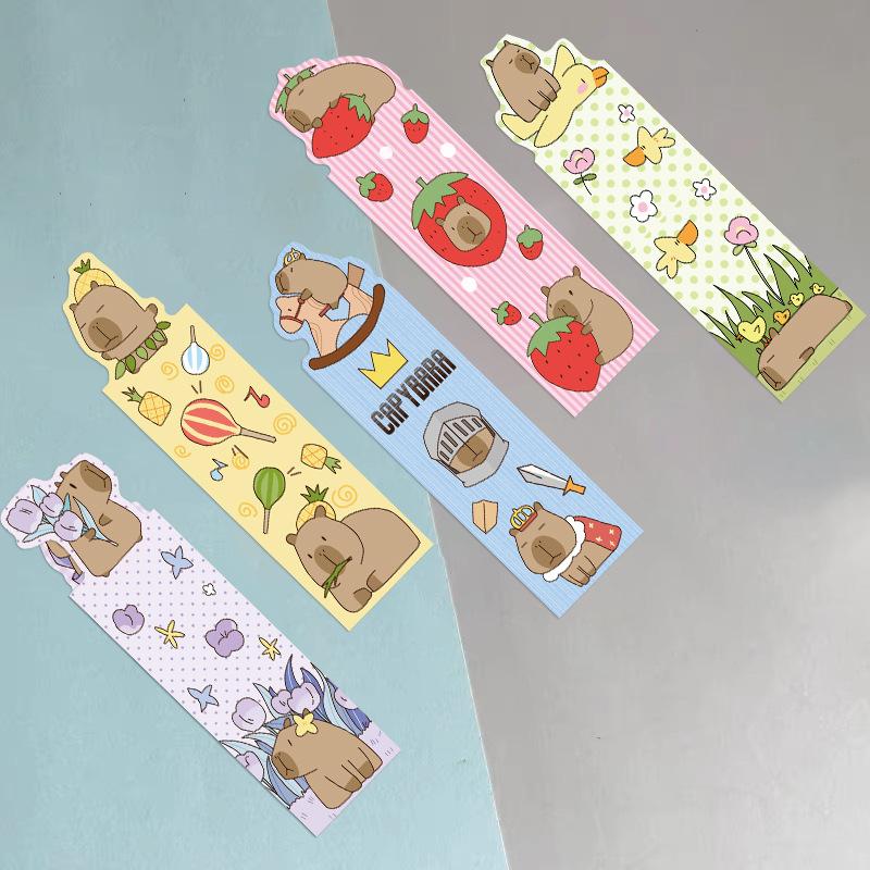 

30 Мультяшная Серия Капибара Простой Ручной Аккаунт Литературные и Креативные Материалы Бумага для Чтения Закладка DIY