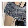 Hong Kong Style Retro Denim Niche Tote Bag Large Capacity Casual All-matching Commuting Shoulder Fashionable Women's