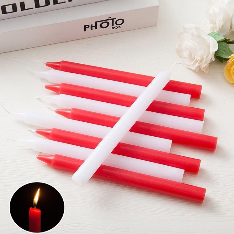 Red & White Smokeless Odorless Candles: Romantic, Emergency & Holiday Lighting