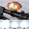 ABS USB Charging Bike Front Light Warning Sign Lighting Headlight Bicycle Cycling Accessory