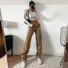 Low Waist  Wide leg trousers Vintage Loose Streetwear Baggy Jeans Women High Street Cargo Pants Women Casual Straight Trousers