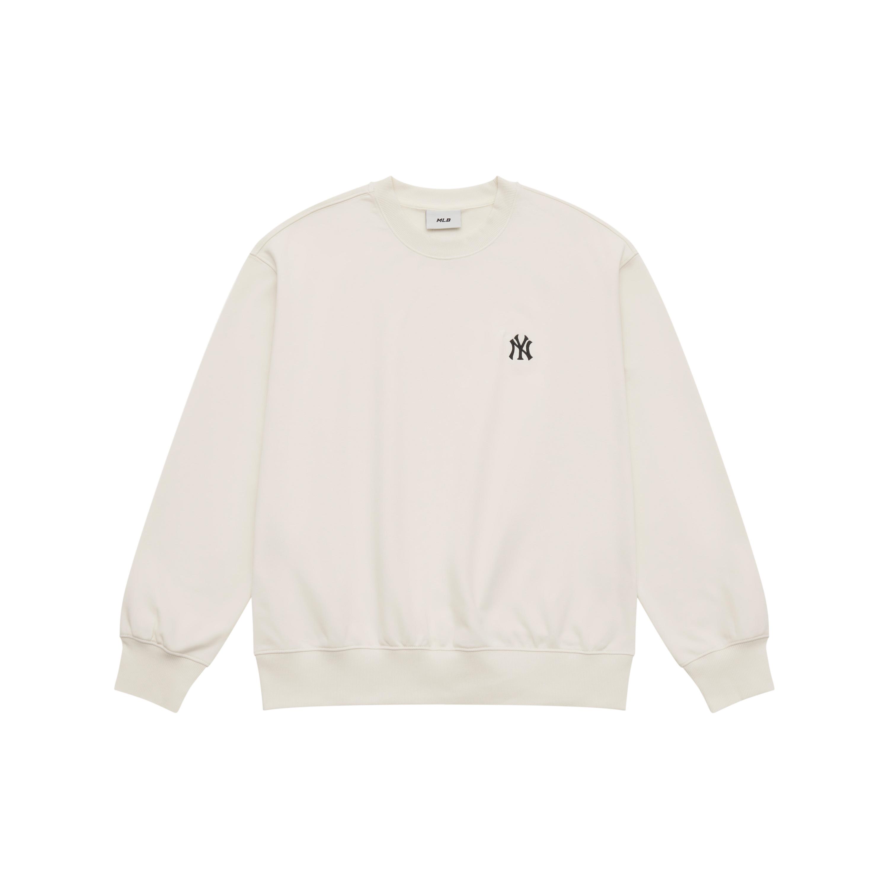 MLB New York Yankees Basic Collection SS25 Sweatshirt Unisex Cream 3AMTB0151-50CRS S